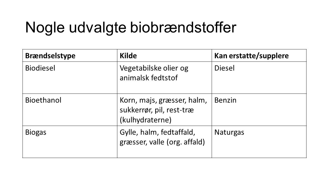 bioethanol i dansk benzin